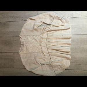 zara kids super cute cream long sleeve top